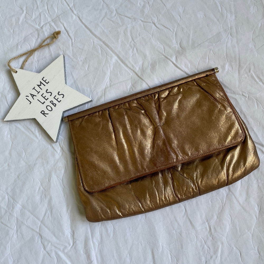 Vintage Elegant Bronze Clutch Bag